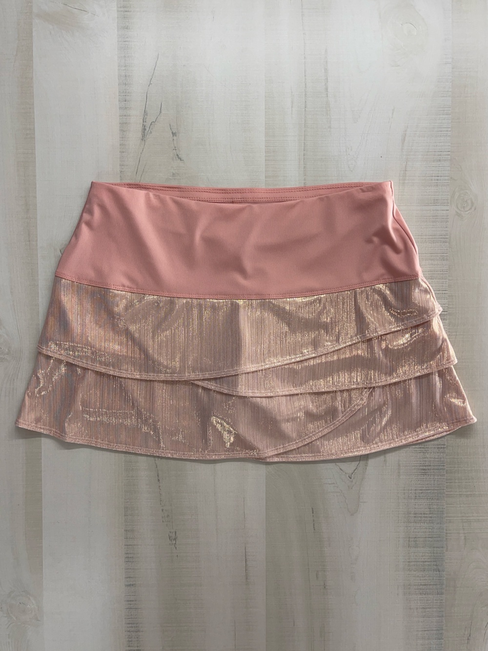 LUCKY IN LOVE ruffle floral printed stretch tennis golf pickleball skirt skort m